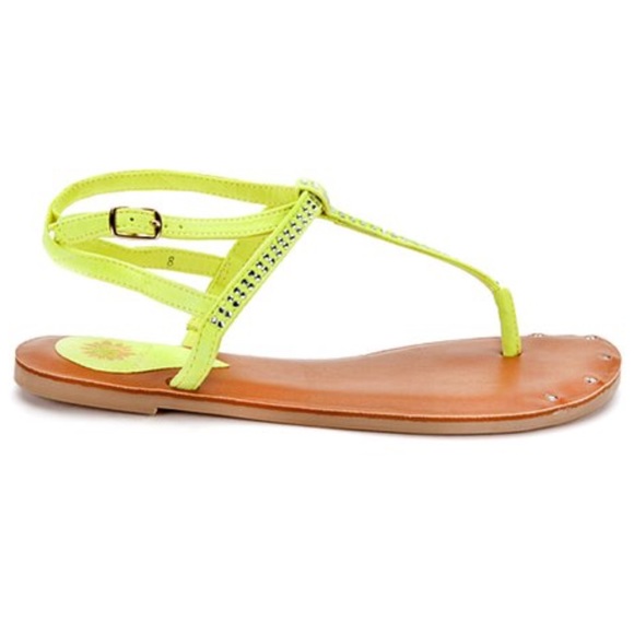 Yellow Box sweden yellow rhinestone crystal sandal - Picture 2 of 8